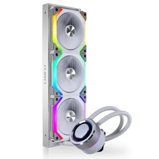 LIAN LI Galahad 360 AIO UNI FAN SL Edition ARGB Liquid CPU Cooler with LGA1700 Support (White)