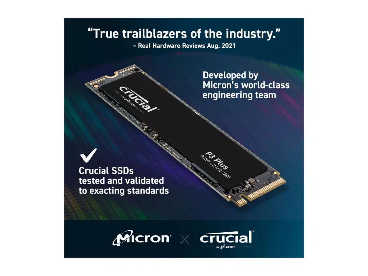 Crucial P3 Plus 2TB PCIe 4.0 3D NAND NVMe M.2 SSD, up to 5000MB/s - Image 2
