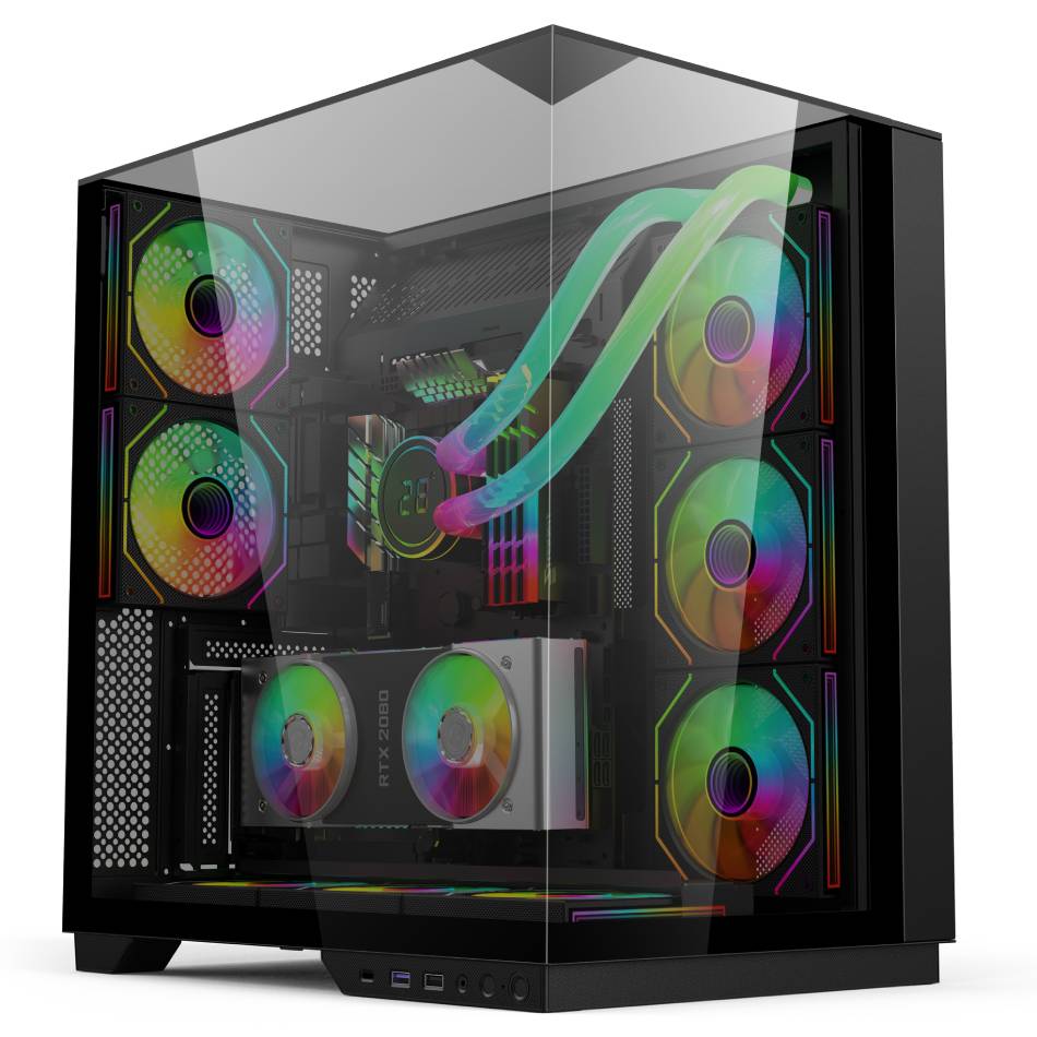 EASE EC125 RGB Glass CASE Black