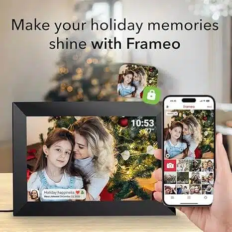 jimwey smart wifi photo frame frameo