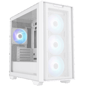 ASUS A21 Plus Micro-ATX Case White With 4x Preinstalled Fans