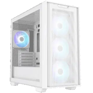 ASUS A21 Plus Micro-ATX Case White With 4x Preinstalled Fans