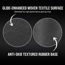 Corsair MM700 RGB Extended Cloth Gaming Mouse Pad: 36.6" x 15.8", 360° RGB Lighting, Two USB Port Hub, Thick Rubber - Black - Image 5