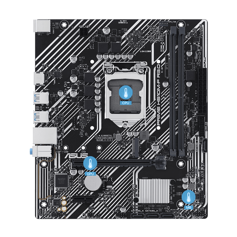 Asus Prime H510M-F Intel H510 (LGA 1200) microATX Motherboard - Image 2