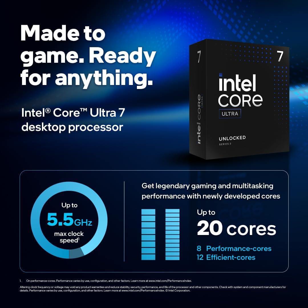 Intel Core Ultra 7 265K 20C | 20T CPU
