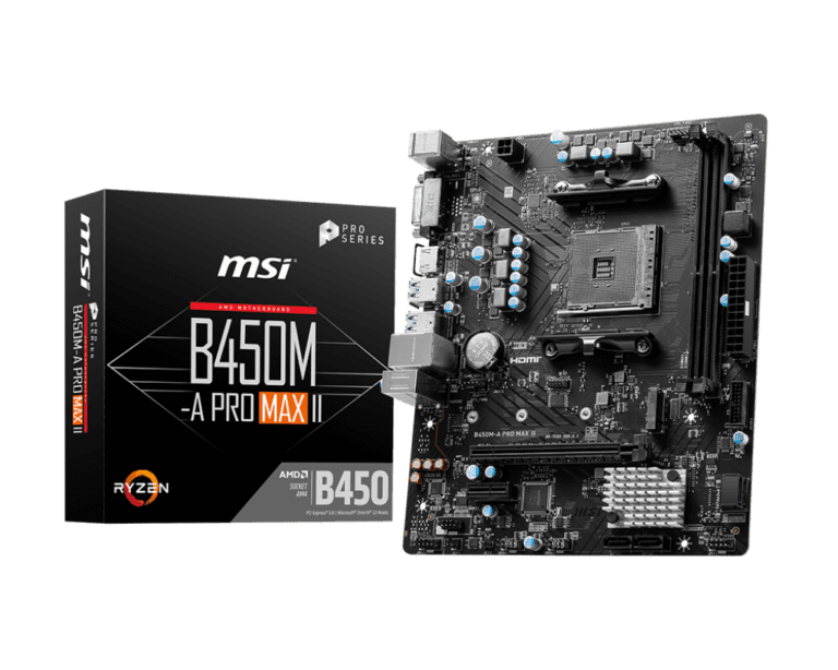 MSI B450M-A PRO MAX II AMD Ryzen AM4 Motherboard