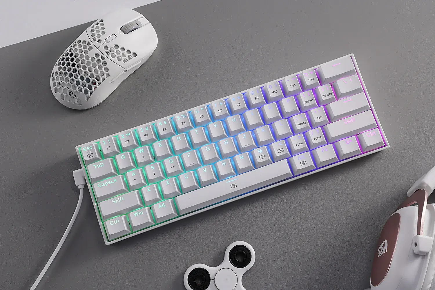 Redragon K630W Dragonborn RGB Mechanical Gaming Keyboard (White)