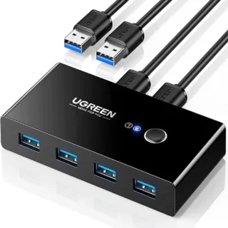 UGREEN KVM SWITCH USB 3.0 SHARING SWITCH 2 IN 4 OUT 30768 whilegeek