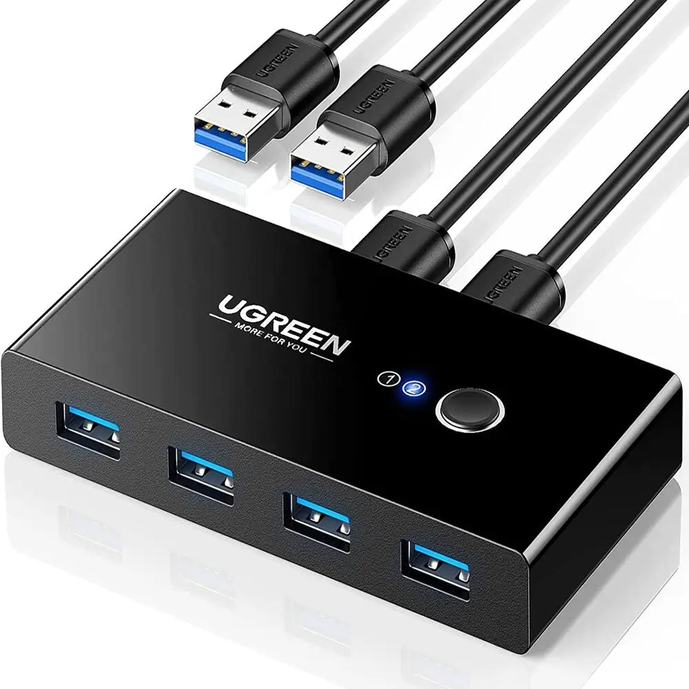 UGREEN KVM SWITCH USB 3.0 SHARING SWITCH 2 IN 4 OUT 30768 whilegeek