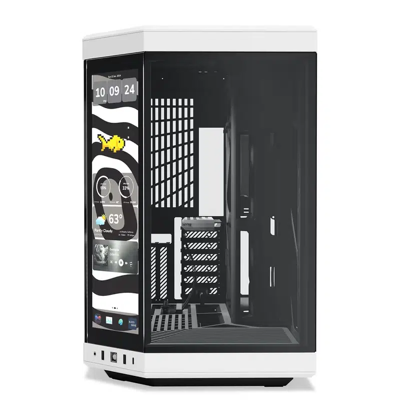 Hyte Y70 Touch Infinite Modern Aesthetic Mid-Tower ATX Gaming Case with LCD Screen - Panda