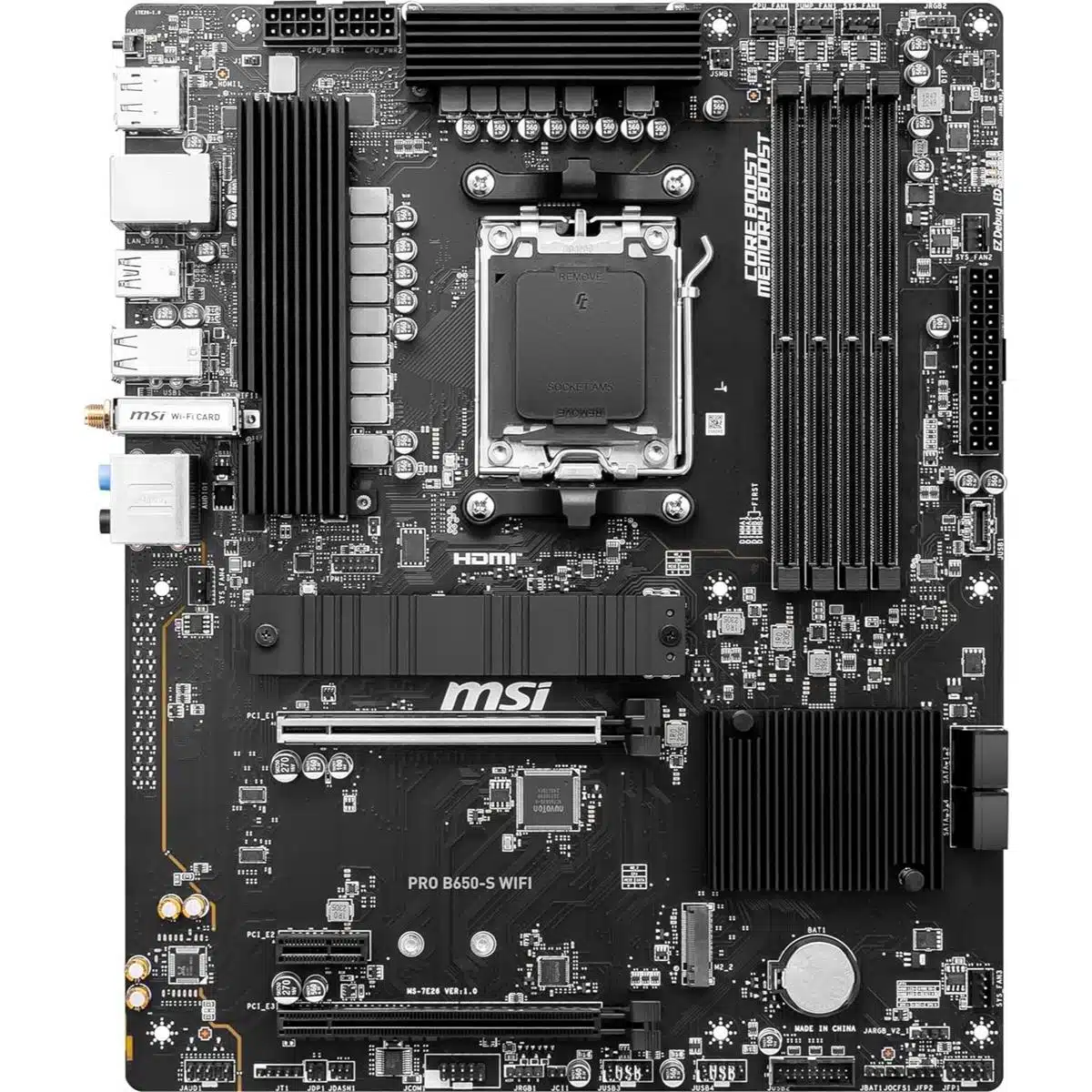 MSI PRO B650-S WIFI ATX AMD RYZEN AM5 DDR5 Motherboard whilegeek