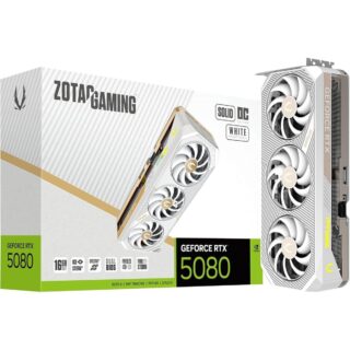 Zotac GeForce RTX 5080 Solid OC White Edition 16GB Graphic Card WHILEGEEK
