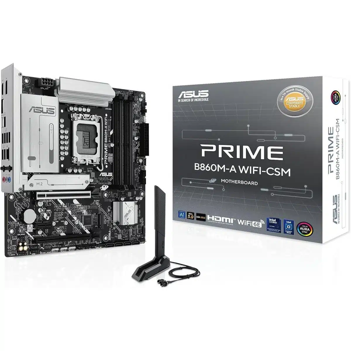 ASUS PRIME B860M-A WIFI-CSM | Micro-ATX Motherboard Ultimate DDR5 | Wi-Fi 6E PCIe 5.0 whilegeek