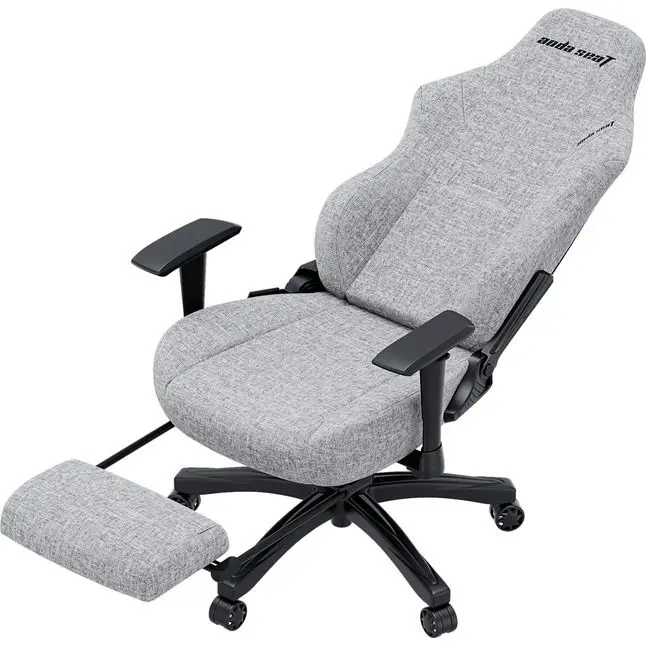AndaSeat Luna Pro Ergonomic Gaming Chair with Footrest – Grey Fabric whilegeek