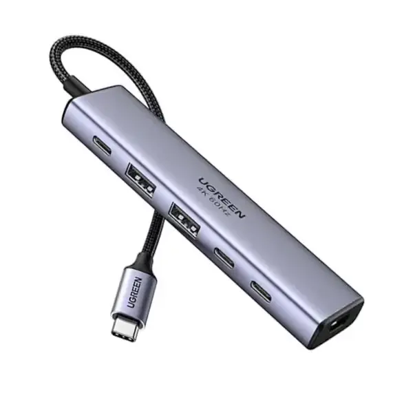 UGREEN 35999 6-in-1 USB-C Hub | 4K 60Hz HDMI, 100W PD, USB 3.2 & SD/TF Card Reader