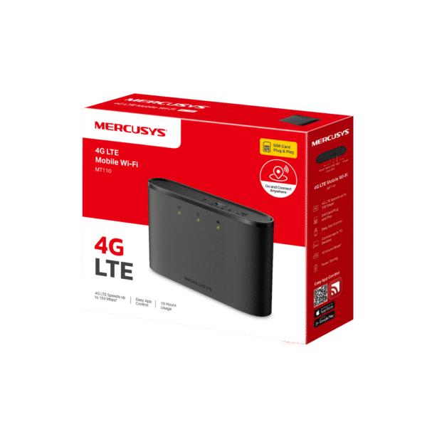 MERCUSYS MT110 4G LTE Portable SIM Router | Mobile WiFi Hotspot with 150Mbps, 2200mAh Battery