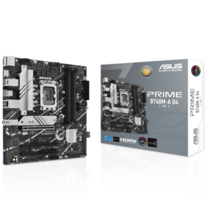 ASUS PRIME B760M-A D4 Intel B760 LGA1700 DDR4 Micro-ATX Motherboard | PCIe 4.0, Dual M.2, 2.5Gb LAN