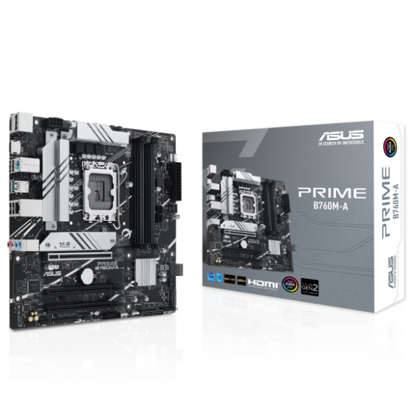 ASUS PRIME B760M-A DDR5 Intel B760 LGA1700 Micro-ATX Motherboard | 12th/13th/14th Gen