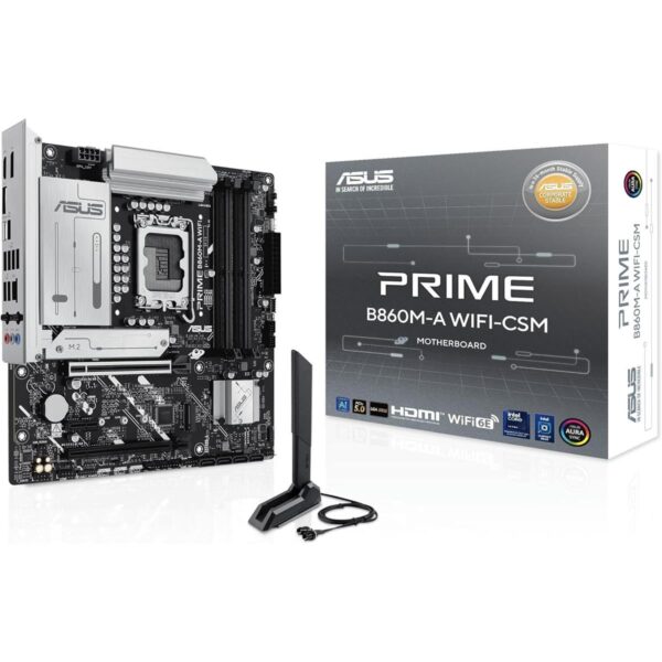 ASUS PRIME B860M-A WIFI-CSM DDR5 Intel B860 LGA1851 Micro-ATX Motherboard | Core Ultra Series 2