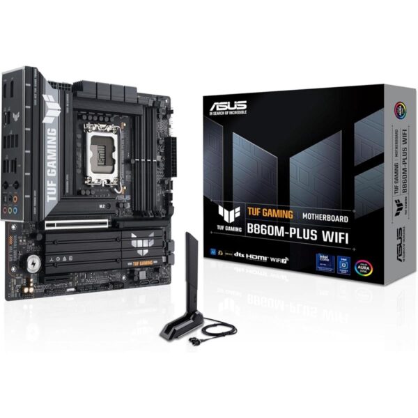 ASUS TUF GAMING B860M-PLUS WIFI DDR5 Intel B860 LGA1851 Micro-ATX Motherboard | WiFi 7, PCIe 5.0
