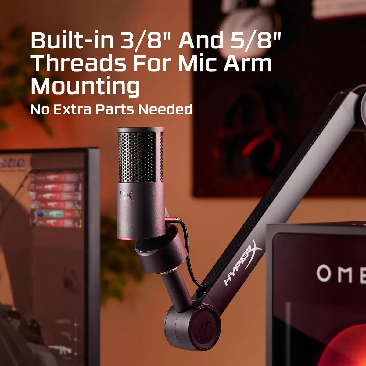 HyperX SoloCast 2 Gaming USB Condenser Microphone for Streaming & PC