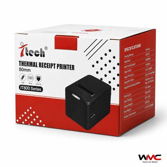ITECH IT-800G 80mm Thermal Receipt Printer | USB POS Printer with Auto Cutter & 260mm/s Printing