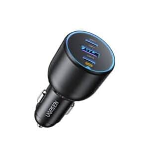UGREEN 55511 130W USB-C PD Car Charger | 3-Port GaN Fast Car Charger with 100W USB-C