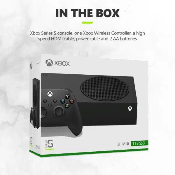 Used Xbox Series S 1TB Black Console with Box & Installed Games | 10/10 Condition
