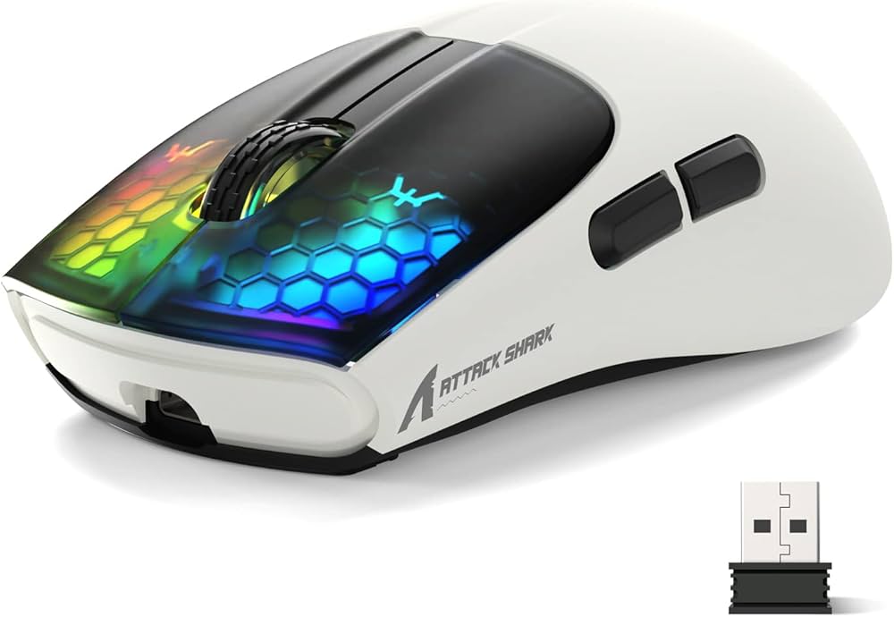 Attack Shark X5 Tri-Mode Wireless Gaming Mouse | Bluetooth, 2.4GHz, USB-C, PAW3395 Sensor