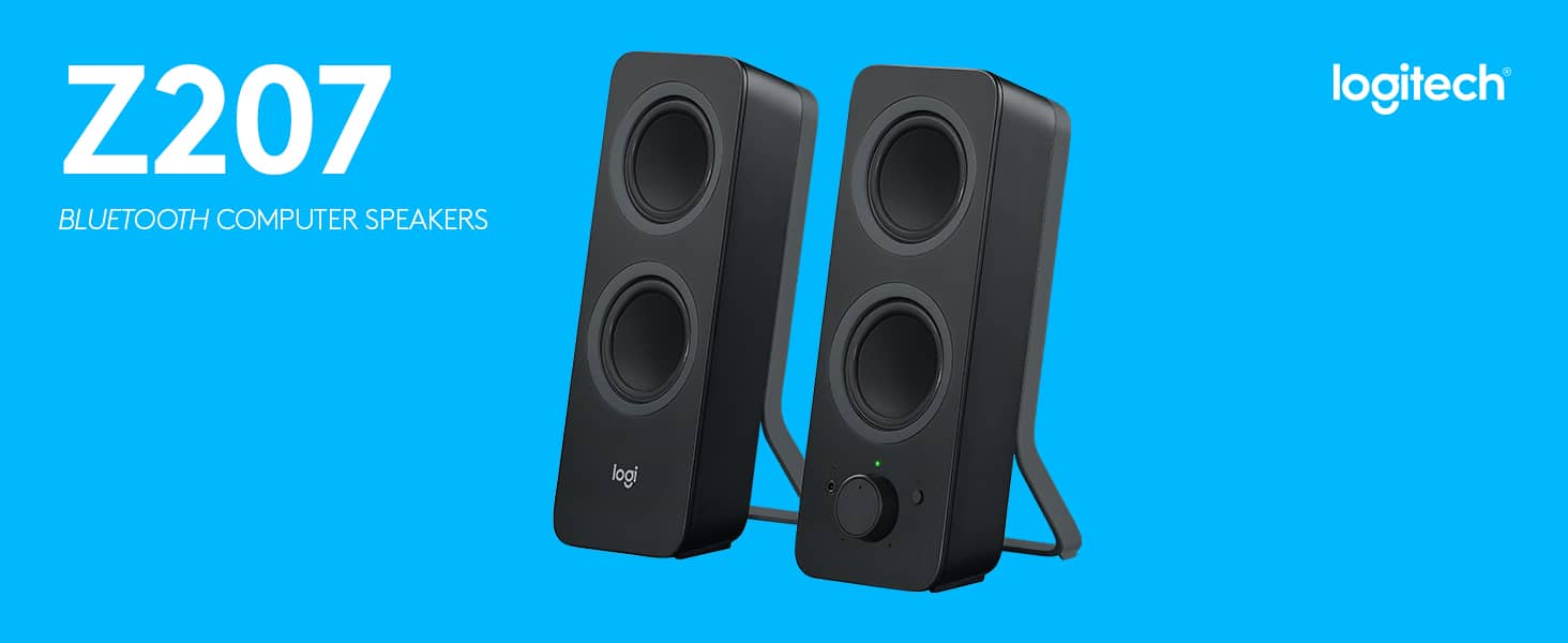Logitech Z207 Bluetooth Computer Speakers 10W RMS | Wireless PC Speakers with Multi-Device Audio