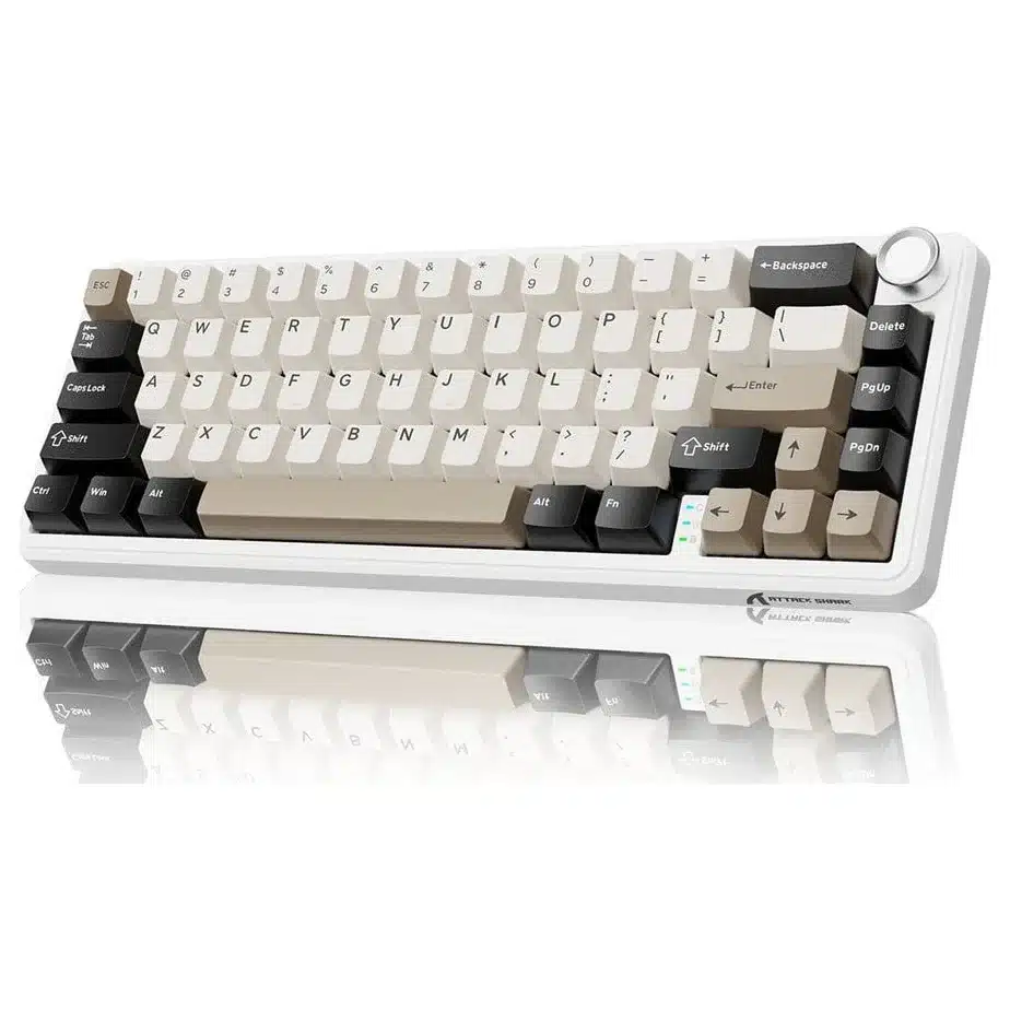 ATTACK SHARK X66 Tri-Mode Wireless Mechanical Gaming Keyboard | RGB, Hot-Swappable, 66-Key