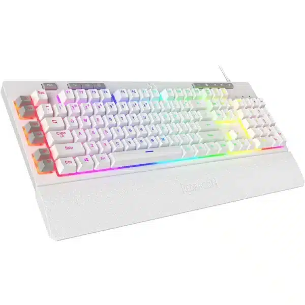 Redragon Shiva K512 RGB Gaming Keyboard White | Membrane Gaming Keyboard with Multimedia Keys